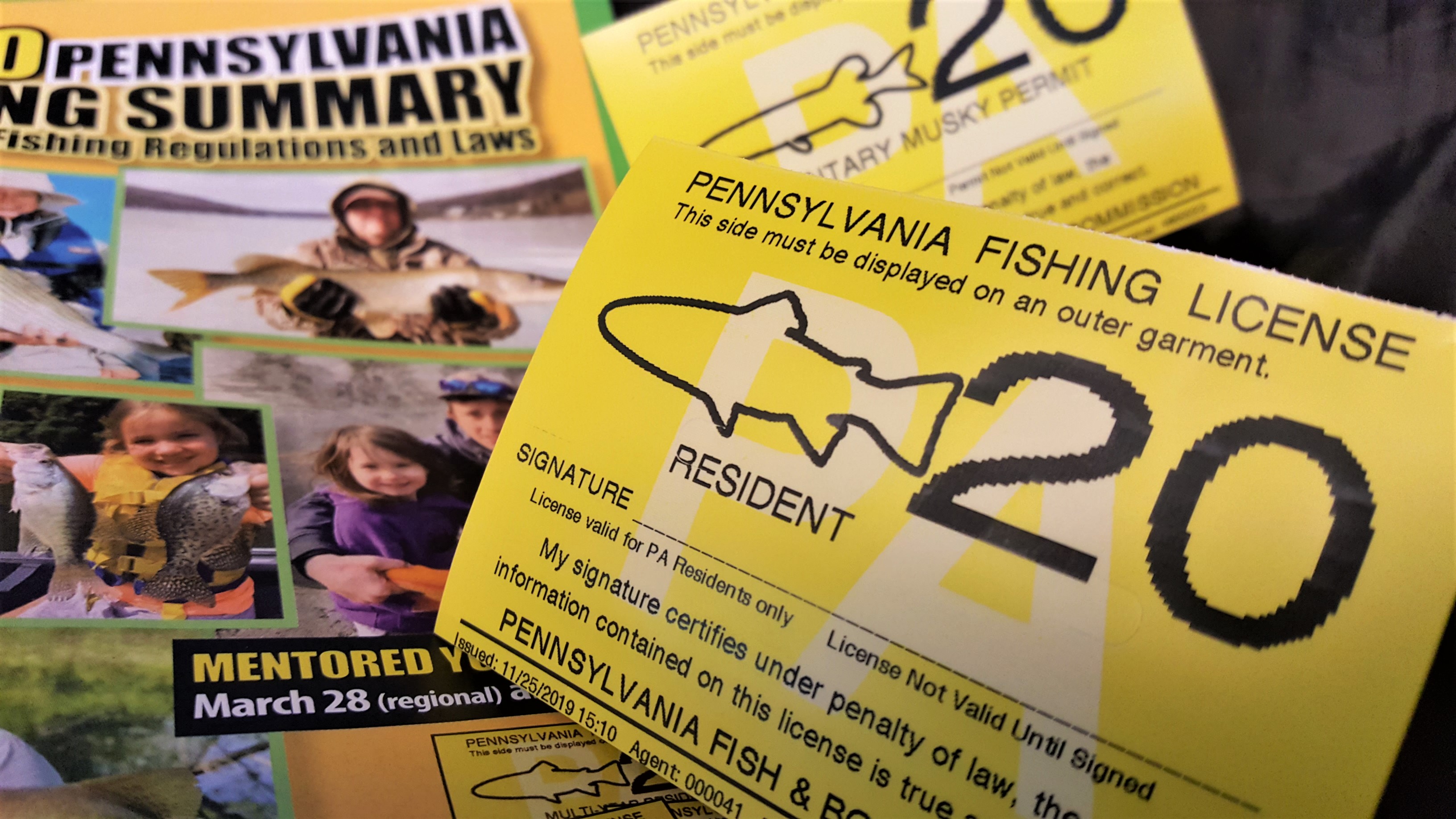 2020 PENNSYLVANIA FISHING LICENSES, PERMITS AND GIFT VOUCHERS TO
